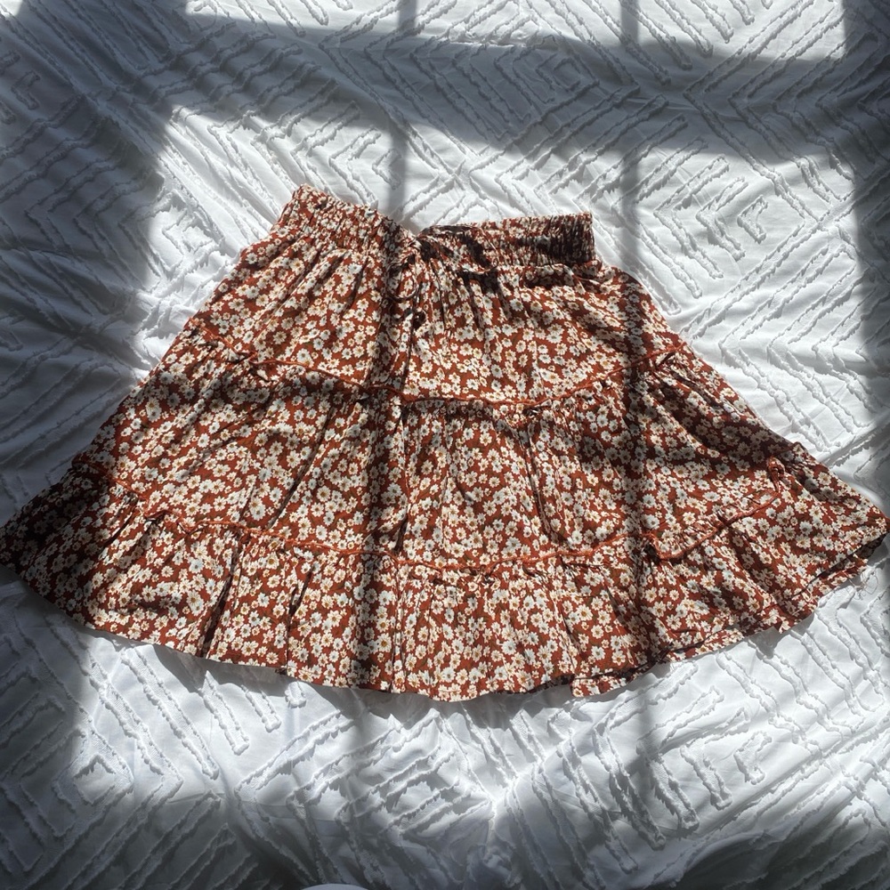 Floral Brown Skirt